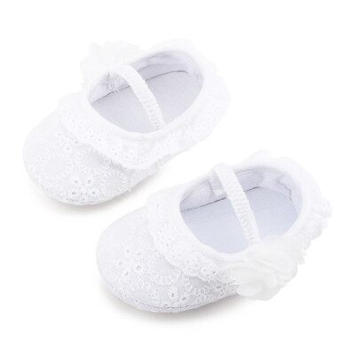 

Baby Shoes Girl Newborn Shoes Spring Summer Sweet Cute Big Bow Knitted White Crib Shoe For 0-18M