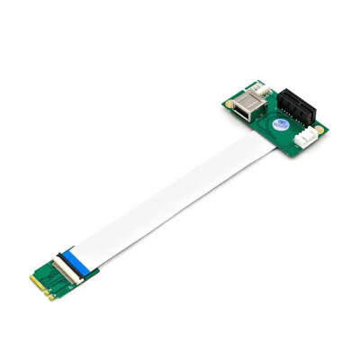 

NGFF M2 Key AE to PCI-E Express X1USB Adapter Riser Card with FPC Cable