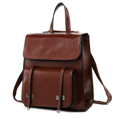 

LKX Fashion Genuine Leather Women Backpacks For Girls Shoulders Backpack Woman Small Teenage Bagpack Mini Female Bag