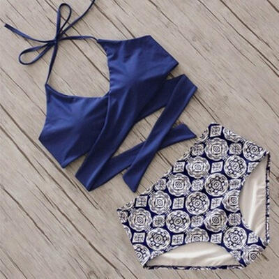 

New Women&39s Bandage Bikini Set Push-up Padded Brazilian Triangle Swimsuit Swimwear