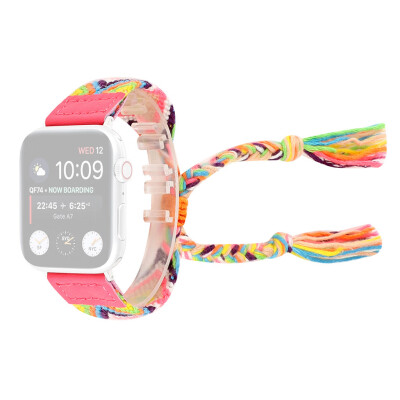 

〖Follure〗Ethnic style Canvas Weave Watch Band Wrist Strap For Apple Watch Series 4 40MM