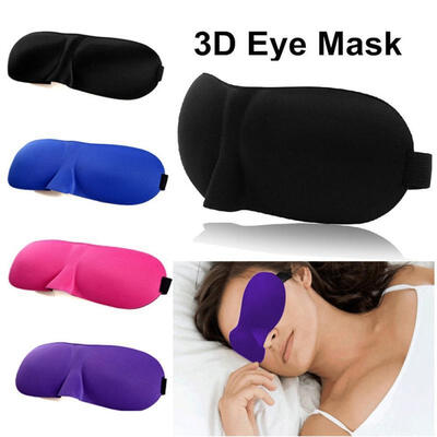 

3D Soft Eye Sleep Mask Padded Shade Cover Rest Travel Relax Sleeping Blindfold