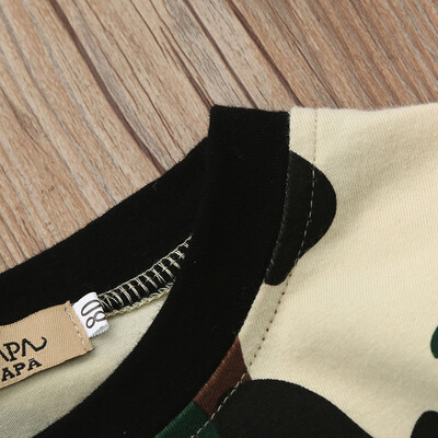 

2Pcs New Toddler Baby Girls Boys Camouflage Tops Pants Outfits Clothes Set