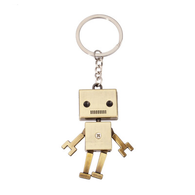 

Creative Personality Retro Robot Model Metal Keychain Small Pendant