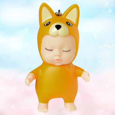

Tailored Cute Sleeping Baby Doll Rubber Pendant Keychain Keyring Baby Toy