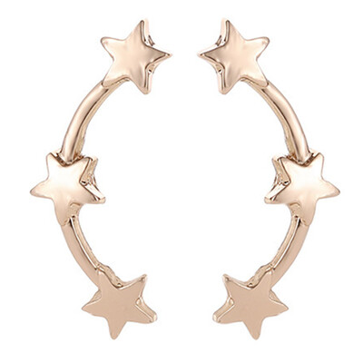 

Unique Trendy Design Gold Silver Cute Tiny Stars Stud Earrings For Women Fashion Statement Small Earrings Jewelry