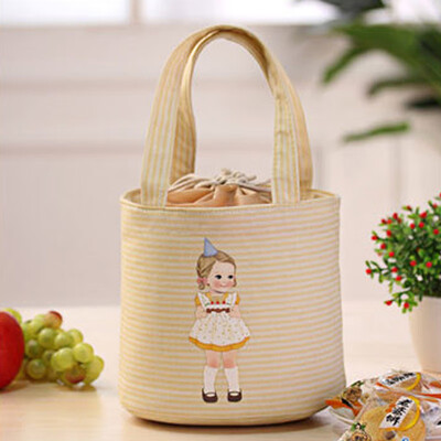 

Siaonvr Thermal Insulated Box Tote Cooler Bag Bento Pouch Lunch Storage Case YE