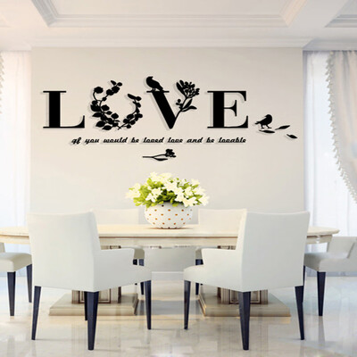 

Toponeto Removable Modern 3D Acrylic Wall Sticker Vinyl Art DIY Home BedRoom Mural Decor