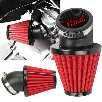 

New 45° Bent Motorcycle Air Intake Filter 42mm Inlet Pod Replace For Scooter ATV