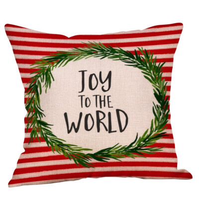 

〖Follure〗Merry Christmas Pillow Cases Cotton Linen Sofa Cushion Cover Home Decor