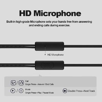 

JBL C100SI 35mm Wired In-ear Headphones Stereo Music Headset Dynamic Earphone One Button Remote Hands-free with Microphone