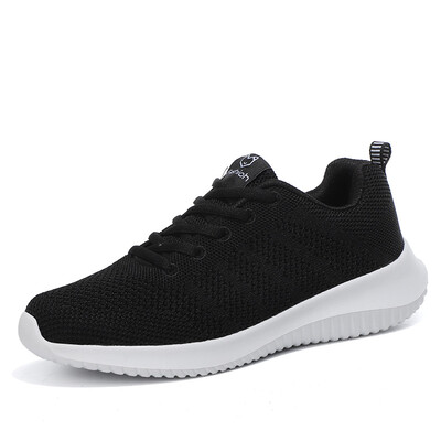 

LZJ 2019 New Women Shoes Flats Fashion Casual Ladies Shoes Woman Lace-Up Mesh Breathable Female Sneakers Zapatillas Mujer 35-42