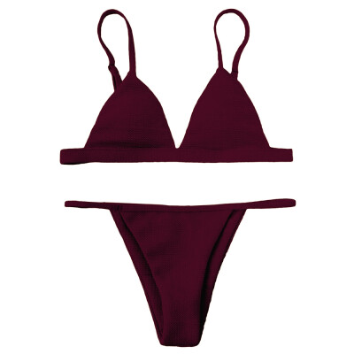 

Spaghetti Strap High Cut Bikini Set