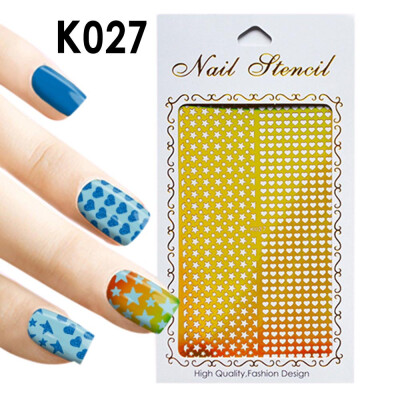 

Toponeto 1Pc Irregular Hollow Nail Art Vinyls Stencil Stickers Manicure