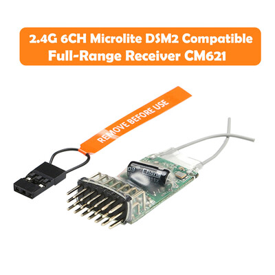 

〖Follure〗24G 6CH Microlite DSM2 Compatible Full-Range Receiver CM621 RC Airplane