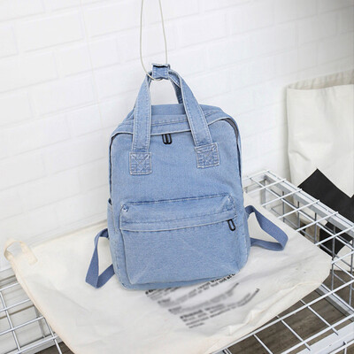 

Tailored Fashion Denim Ladies Solid Color Wild Large Capacity Shoulder Bag Handbag