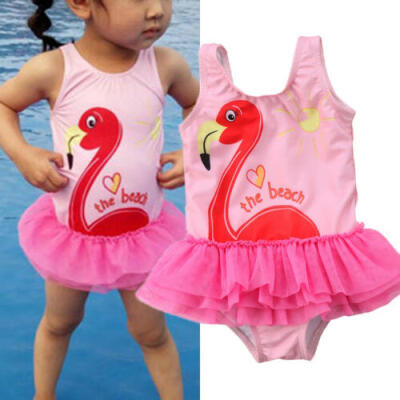 

Toddler Kid Baby Girls Flamingo Print Bikini Set Swimwear Swimsuit Bathing Beach