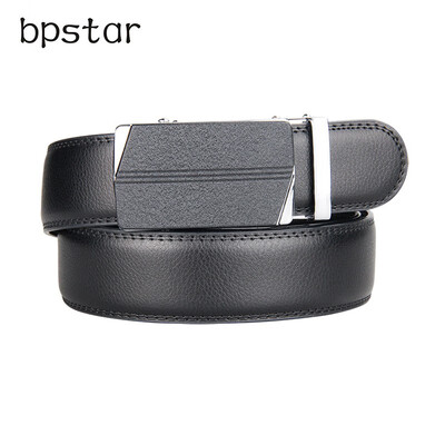 

bpstar Mens automatic buckle real leather belt