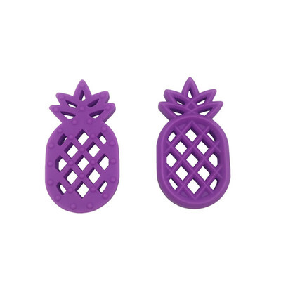 

100 Food Grade Safety Soft Silicone Pineapple DIY Nursing Teething Baby Teether