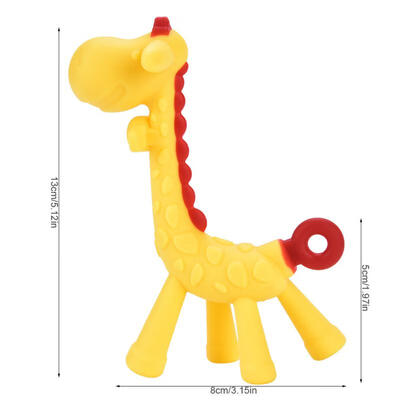

Greensen Healthy Food Grade Silicone Baby Teether Giraffe Modelling Infant Teething Chew Toys