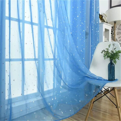 

Toponeto Leaves Sheer Curtain Tulle Window Treatment Voile Drape Valance 1 Panel Fabric