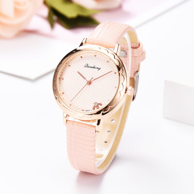 

〖Follure〗Fashion Simple Casual Ladies Watch Bee Home Dial Leather With Strap Ladies Watch