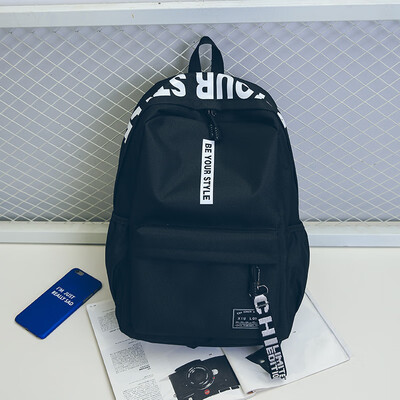 

Ins schoolbag female Korean version of senior high school students Chaobai male simple junior high school students with ancient fe