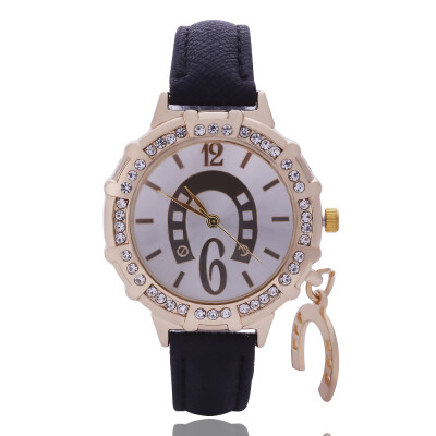 

Creative pendant belt watch female student table number diamond inlaid English table