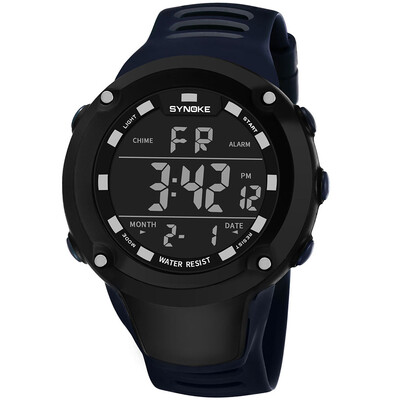 

SYNOKE Male Sport Watch Electronic LED Digital Wrist Watches Stopwatch Alarm Luminous Water Resistant For Men Clock