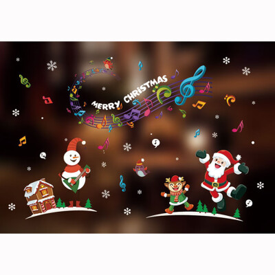 

Gobestart Merry Christmas Wall Art Removable Home Window Wall Stickers Decal Party Decor