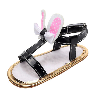 

Infant Baby Kids Children Cartoon Rabbit Ears Sandal Soft Flat Beach Roman Shoes