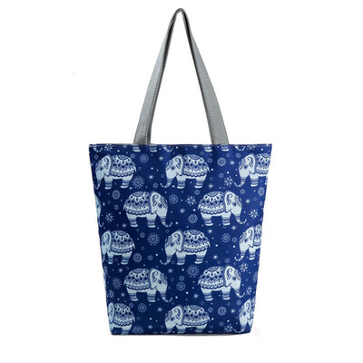 

Gobestart National Wind Printed Canvas Tote Casual Beach Bags Women Shopping Bag Handbags