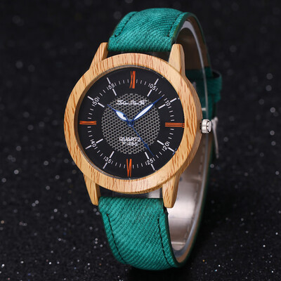

〖Follure〗Nature Wooden Watch Minimalist Clock Bamboo Denim Fashion Cool