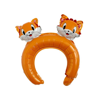 

FUNNYBUNNY 10PCS Small Gift Styling Headdress Aluminum Balloon Bear Bunny Ears Headband Delivery Animal Balloon Valentines Day