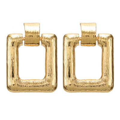

New Exaggerated Punk Heavy Metal Earrings gold Color Drop Earring Geometric Statement Earrings For Women Jewelry