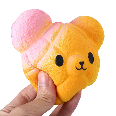 

Gotoamei Kawaii Cartoon Bear Slow Rising Cream Scented Stress Reliever Toy Blue