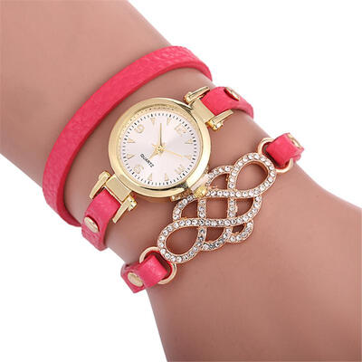 

2018 Simple Leather Souvenir Ladies WristWatch Fashion Casual Diamond Womens Watch Beautiful Temperament Fashionable clock D
