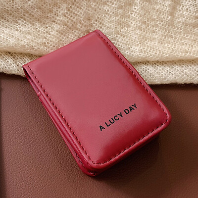 

North bag small wallet 2019 Korean wave new buckle retro change thin hand money wallet female short