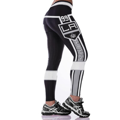 

Factory direct digital printing American football team fashion high waist was thin 9 points leggings Aslgs0116 Photo