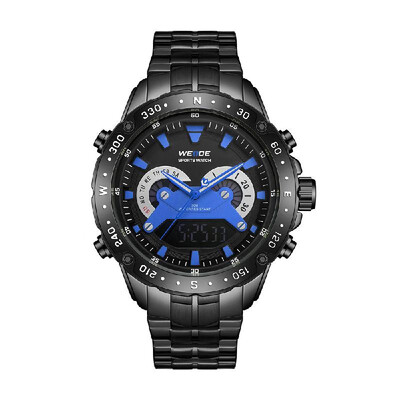 

WEIDE WH8501 Dual Display Two Movement Digital Quartz Men Watch 3ATM Waterproof Business Sports Luminous Military Watch Dual Time