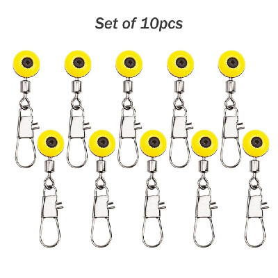 

20Pcs Fishing Space Beans Rolling Swivel Float Connectors Running Beads Snap Links Swivels Fishing Accessories