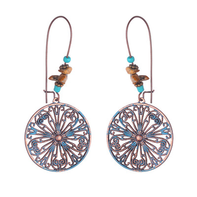 

Charming Creative Vintage Alloy Round Five-Piece Flower Earring Female Luck Jewelry