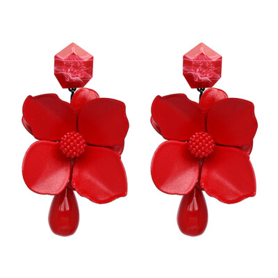 

Fashion Lady Women Large Flower Earrings Drop Dangle Big Earring Party Jewelry New