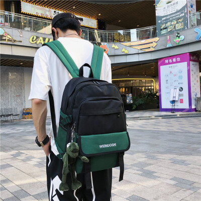 

Ins style schoolbag female Korean version of high school computer backpack college students large capacity trendy male double shou