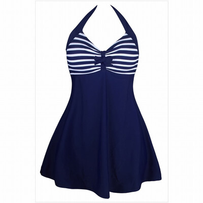 

Strapless straps boxer briefs multi-color one-piece swimsuit