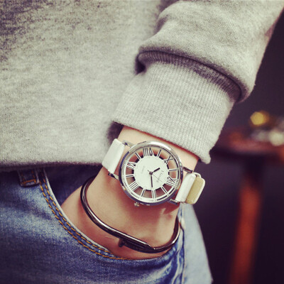 

Creative watch male hollow retro style Roman literal belt personalized watch