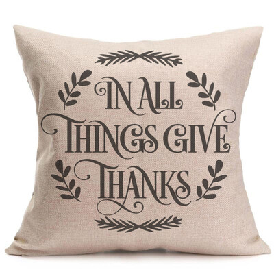 

〖Follure〗Happy Fall Thanksgiving Day Soft Linen Pillow Case Cushion Cover Home Decor