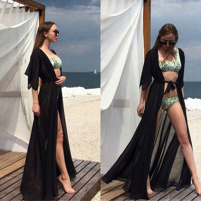 

Women Summer Sexy Beach Kaftan Maxi Dress Holiday Swimwear Bikini Cover Up
