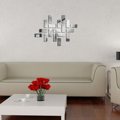 

〖Follure〗Acrylic 3D Rectangle Mirror Effect Wall Sticker Decal Home Decor