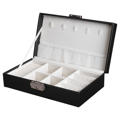 

Toponeto Solid Color Jewelry Box Ring Earring Necklace Multi-function Jewelry Storage Box